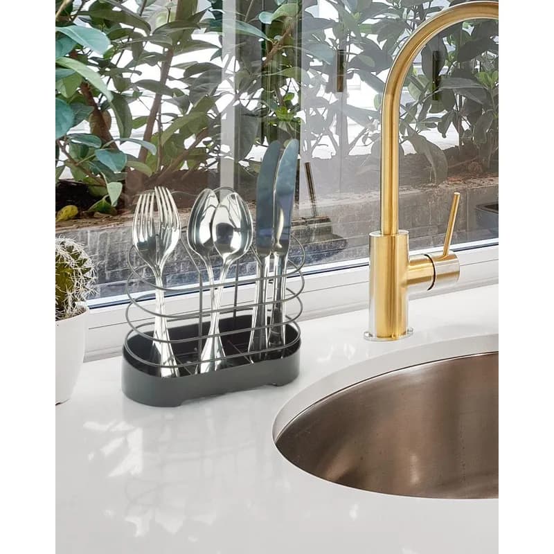 Porta Talheres Belize Black Life Arthi - Aço Inox, foto 1